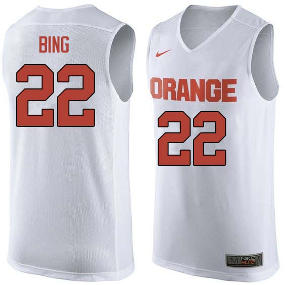 Men #22 Dave Bing Syracuse White College Basketball Jerseys Sale-White